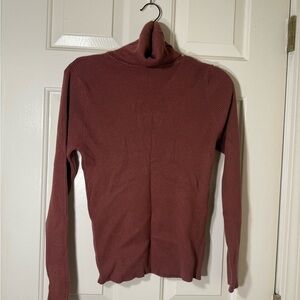 Fashion Nova Ribbed Turtleneck long sleeved Sweater in the color Dusty Rose